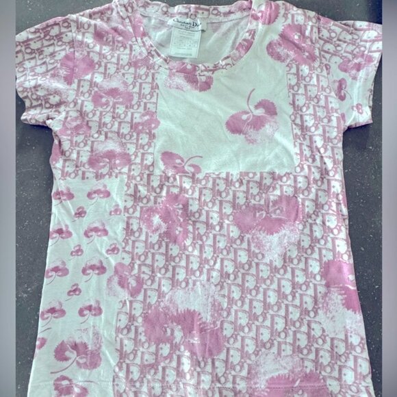*NOT SOLD* VINTAGE DIOR PINK MONOGRAM WOMEN'S TOP - Picture 1 of 3